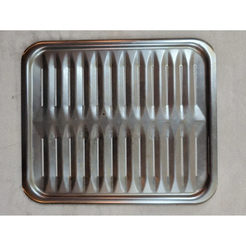 Vintage Stainless Steel Broiler‎ Pan Insert Replacement Tray Slotted 13x9 Inch